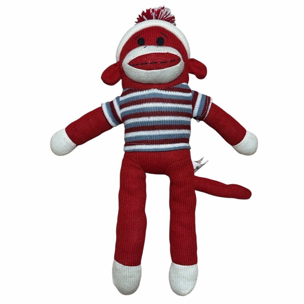 Sock Monkey Plush Dan Dee Stuffed Animal Red Stripped Sweater 20 in Hobby Lobby